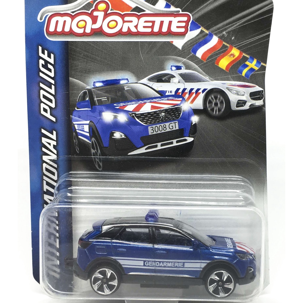 Majorette Peugeot 3008 GT - Gendarmerie - Blue Color /Wheels 5LTS /scale 1/61 (3 inches) Long Packag