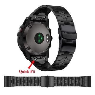 สายนาฬิกาข้อมือ สเตนเลส 26 มม. สําหรับ Garmin Fenix 7X 6X Pro Solar 5X Plus