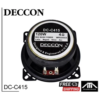 DECCON DC-C415 ลำโพงเสียงกลาง 4 นิ้ว ( 2 ทาง ) 120วัตต์ ลำโพงติดรถยนต์ เครื่องเสียงติดรถยนต์ ความถี่ตอบสนอง82 Hz-10000 H