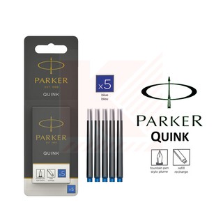 หมึกหลอดปากกาหมึกซึม Parker Quink แบบยาว