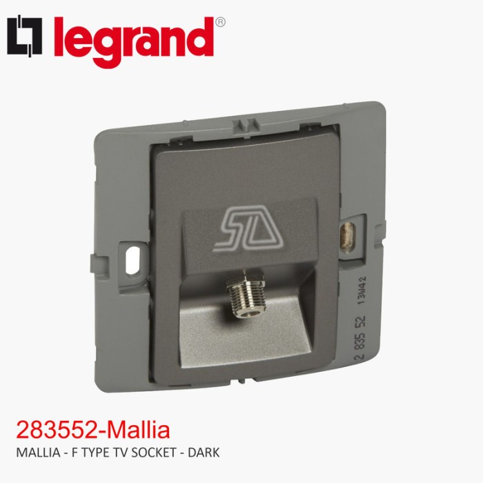 LEGRAND MALLIA F TYPE เต้ารับทีวี DARK