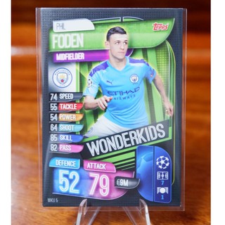 การ์ด​ Match Attax UEFA Champions League 2019/20 รุ่น WONDERKIDS (Run No.1-15)