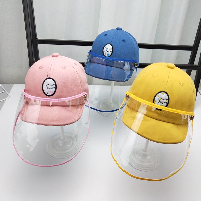 การป้องกัน การแพร่ระบาดของเด็ก หมวกป้องกัน ไวรัส หมวกกัน ไวรัส หมวกชาวประมง Neck Baseball Cap Removable Tether หมวกดวงอาทิตย์ Human Protect