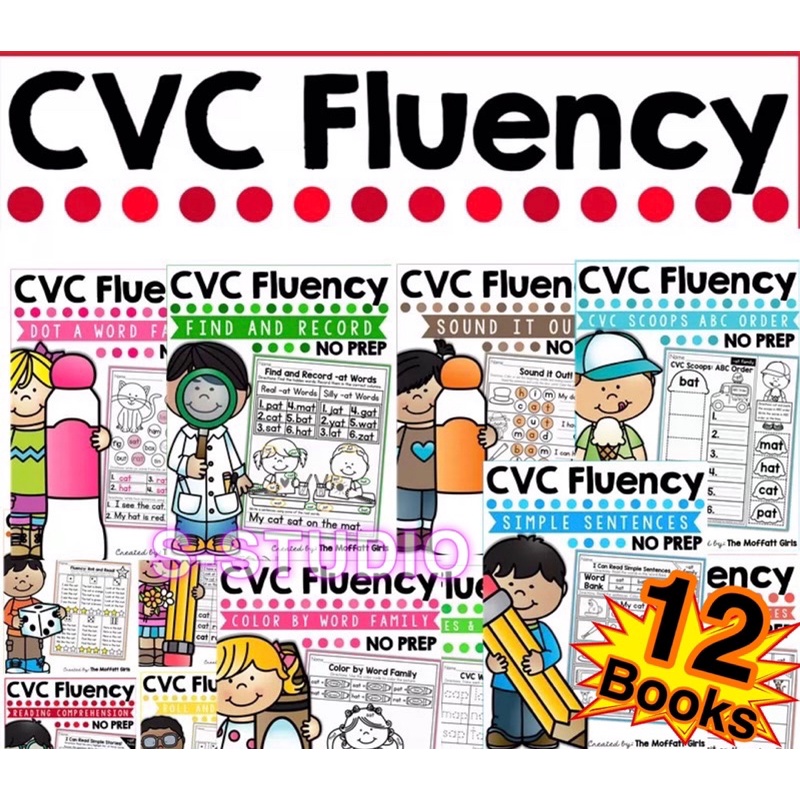 CVC Fluency set for age 3-6 words workshop