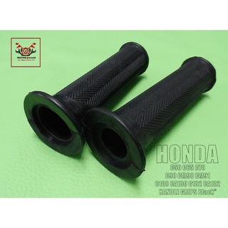 HONDA C50 C65 C70 C90 CM90 CM91 C100 CA100 C102 CA102 HANDLE GRIPS RUBBER "BLACK" // ปลอกมือ ปลอกแฮนด์ "สีดำ" คุณภาพดี