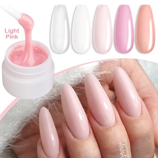 Lilycute อุปกรณ์ต่อเล็บเจล UV LED แบบใส สีชมพู สีขาว สําหรับตกแต่งเล็บ