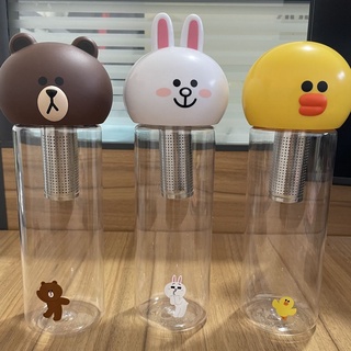 💞Hot sale💞เกาหลี LINE FRIENDS หมีสีน้ำตาล ถ้วยดื่ม ถ้วยชา อะนิเมะ การ์ตูน ตุ๊กตาน่ารัก Sally cup