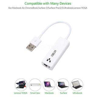 USB 2.0 to RJ 45 Lan อะแดปเตอร์การ์ด 88772b สำหรับ Mac OS Android PC Laptop smarttv Win 10 7 8 XP