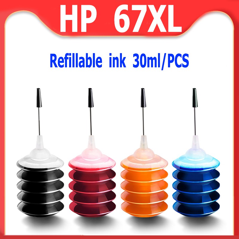 HP 67 หมึก HP 67XL สีดำ HP67XL หมึก HP67XL หมึกเติมสำหรับ hp 6052、6055、6058、6075、6020、6420、6452、6455