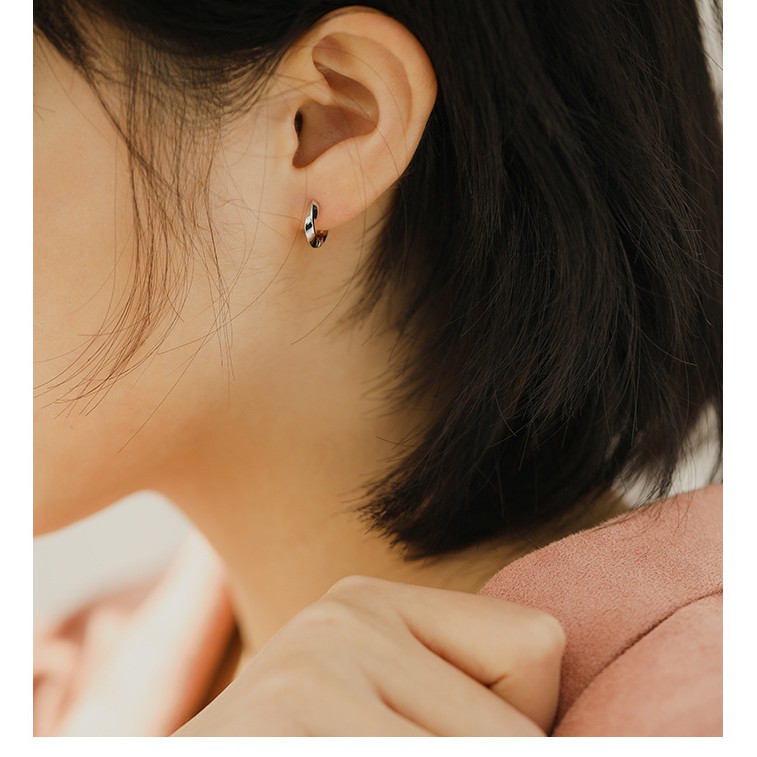 CZRCU5 ต่างหูห่วง2.5 mm.วงใน 8 มิล(ราคา 1 คู่) รุ่นบิดเกลียว