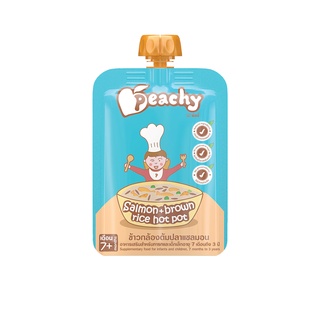 Peachy อาหารเสริมสำหรับเด็กพีชชี่ รสข้าวกล้องต้มปลาแซลมอน  1 ถุง (R10)