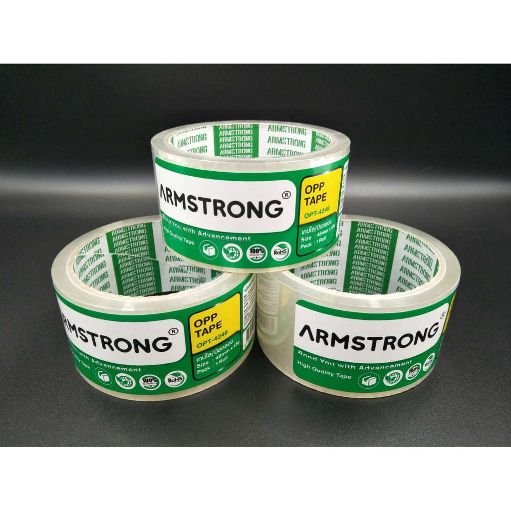 เทปใส OPP TAPE ARMSTRONG 2" เทปปิดกล่อง (จำนวน 1 ม้วน)