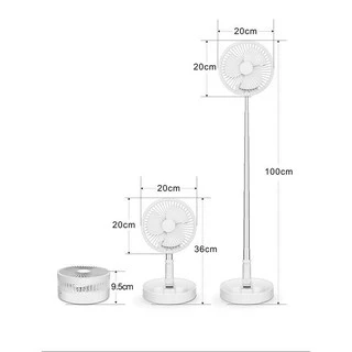 พัดลม USB Desktop Fan พัดลมไฟฟ้า แบบพกพาพับได้ พัดลมตั้งโต๊ะ ยืดหดได้