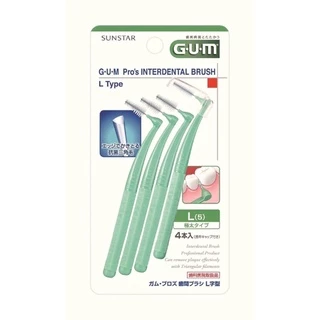 แปรงซอกฟัน GUM รูปตัว L ผลิตจากประเทศญี่ปุ่น