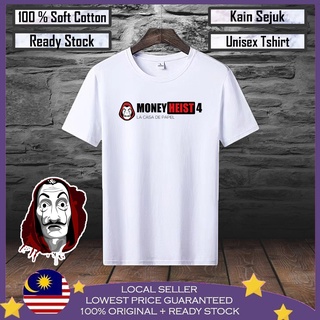 เสื้อยืดผ้าฝ้าย 100% พิมพ์ลายกราฟิก Money Heist BAJU LELAKI สําหรับผู้ชาย