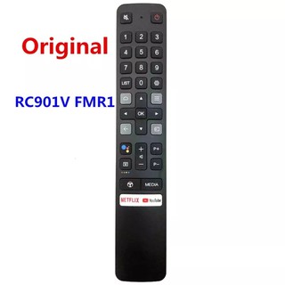 TCL Rc901v FMR1 ใหม่ รีโมตคอนโทรล สําหรับทีวี LCD LED Netflix Youtube