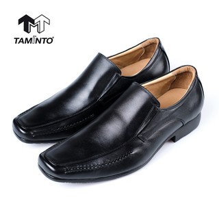 ส่งฟรี!! Taminto รองเท้าผู้ชาย รองเท้าหนังแท้ แบบสวม คัชชู ทำงาน สไตล์หัวตัด B1991 Mens Loafers