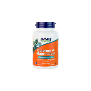 Now Foods Calcium 500 mg & Magnesium 250 mg (100/250 เม็ด) " แคลเซียม ผสม แมกนีเซียม "