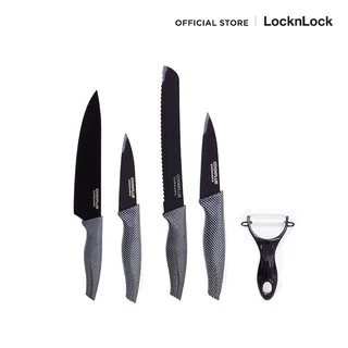LocknLock ชุดมีดทำครัวอเนกประสงค์ 5 ชิ้น COOKPLUS รุ่น CKK101S5BLK