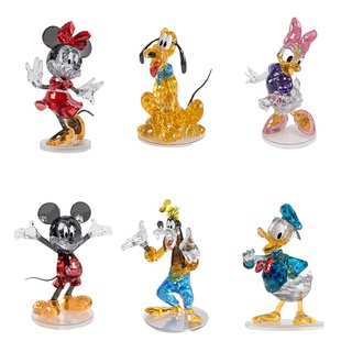 13cm/5.1in Disney Crystal Building Blocks Kids Toys Collection Mickey Minnie Donald Goofy Ornaments