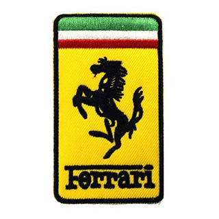 Ferrari ป้ายติดเสื้อแจ็คเก็ต อาร์ม ป้าย ตัวรีดติดเสื้อ อาร์มรีด อาร์มปัก Badge Embroidered Sew Iron On Patches