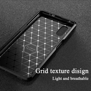 สําหรับ Samsung Galaxy XCover Pro เคสคาร์บอนไฟเบอร์หรูหราซิลิโคน Bussness กันกระแทก