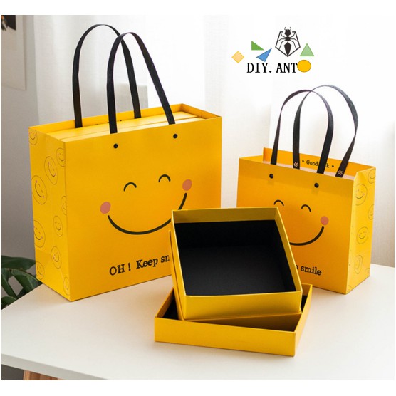 DIY ถุงกระดาษ ใส่ของขวัญ ของชำร่วย ลายน่ารัก ราคาถูก (พร้อมส่ง)