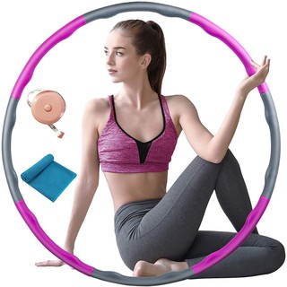 Better Sense Hoola Hoop for Adults - 8 Section Detachable Hoola Hoops, 2lb Weighted Hoola Hoop for Exercise - Portable Smooth &amp; Soft Padding Weighted Hula Hoop