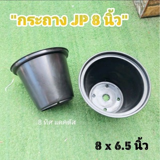 กระถาง JP 8 นิ้ว กลม // กด 12 ชิ้น 120 บาท -- กระถาง 8 นิ้ว กระถางพลาสติก กระถางแคคตัส กระบองเพชร