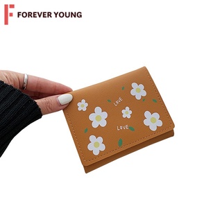 TForever Young-SALE!! กระเป๋าสตางค์แฟชั่น สไตล์เกาหลี หนังพียู สกรีนลายดอกไม้น่ารัก รุ่น JJ-8191 พร้อมส่งจากไทย