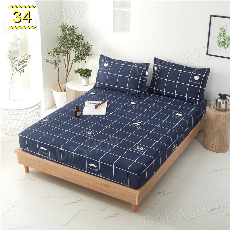 ผ้าปูที่นอน Da1/2 แบบรัดรอบเตียง （ไม่รวมปลอกหมอน）ขนาด 3.5 ฟุต 5 ฟุต 6 ฟุต  เตียงสูง10-12 นิ้ว ไม่มีรอยต่อ ไม่ลอกง่าย