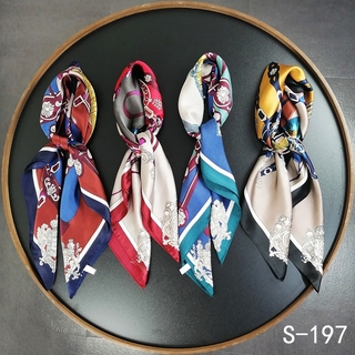 CICI Multifunctional Satin Scarves 70x70 ผ้าพันคอผ้าไหมขนาดเล็กสไตล์เกาหลี ผ้าพันคอผ้าไหม สไตล์วินเทจ