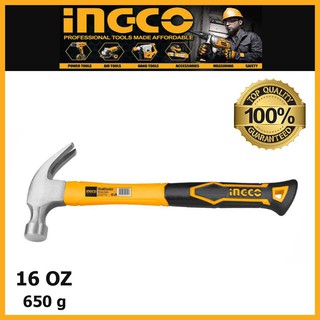 ฆ้อนหงอน ค้อนหงอน 16oz ค้อนหงอน ด้ามไฟเบอร์ 450 กรัม (16 ออนซ์) รุ่น HCH80808 ( Claw Hammer ) ค้อนตอกตะปู T0604