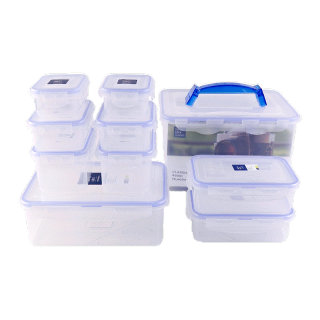 โปรโมชั่น Flash Sale : Super Lock กล่องถนอมอาหาร เซต 10 กล่อง รุ่น 5051-S20 ป้องกันแบคทีเรีย ป้องกันความชื้น เข้าไมโครเวฟได้ Food Container Box set กล่องข้าว กล่องใส่กล้อง กล่องเก็บของ