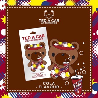 TED A CAR กลิ่น Cola โคล่า : แผ่นน้ำหอมปรับอากาศ🐻สุดฮิต