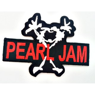 ตัวรีดติดเสื้อผ้า " PEARL JAM " ขนาด 10 x 7.5 เซนติเมตร