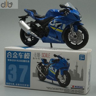 1:18 Diecast Motorcycle Model Toy Suzuki GSX-R1000 For Collection