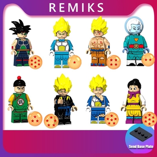 บล็อกตัวต่อฟิกเกอร์ Dragon Ball Minifigures Goku Vegeta Chichi KT1011 ของเล่นสําหรับเด็ก