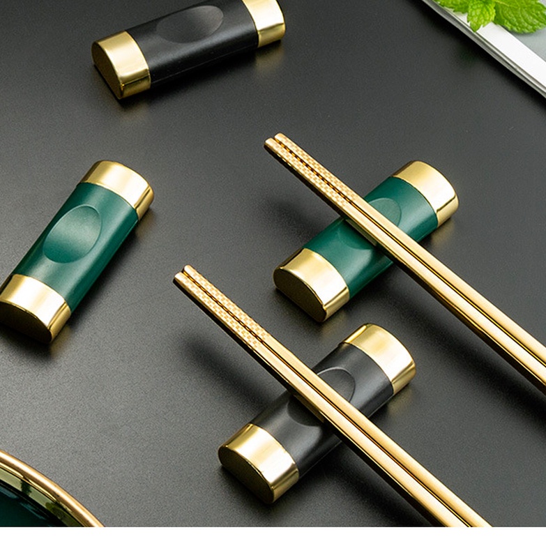 ที่วางตะเกียบโลหะผสมหลากสี ที่วางตะเกียบ ที่วางตะเกียบ โต๊ะรับประทานอาหาร ชั้นวางตะเกียบ - รูปที่ 6