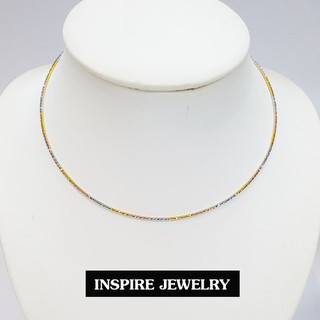 inspire jewelry โชคเกอร์คอ CH01-3กษัิตริย์แบบสปริงตัดลายวิ้งๆ