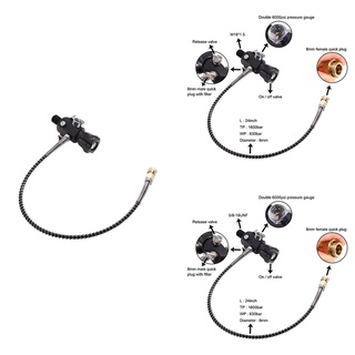 PCP Tank Dual Gauge Charging Vae Adapter with 50cm Hose,M18x1.5