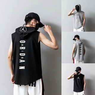 เสื้อฮูดแขนกุด  AJ Hood ใส่เล่นกีฬาได้  Fitness , Basketball