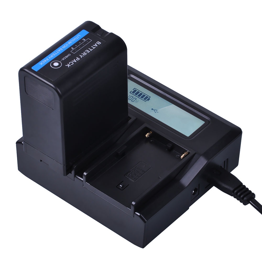 2pcs BP-U60 BPU60 BP U60 Rechargeable Li-ion 5200mAH Battery LCD Fast Charger Kits for Sony XDCAM EX PMW100 PMW150 PMW16 #6