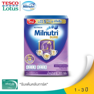 🔥ลดตาแตก🤩!! MILNUTRI SURE มิลนิวทริ ชัวร์ นมผงสำหรับเด็ก ช่วงวัยที่ 3 รสจืด 300 กรัม 🚚พร้อมส่ง!! 💨