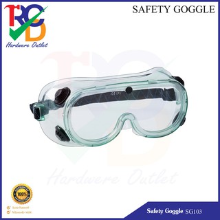 Safety Goggle SG 103 แว่นกันลม แว่นตากันฝุ่น สารเคมี แว่นนิรภัย ป้องกันสะเก็ดกระเด็นเข้าตา (เลนส์หนา 1 มิล)