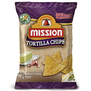 Mission Garlic&amp;butter Flavoured Tortill Mission Tortill รสกระเทียมและเนย