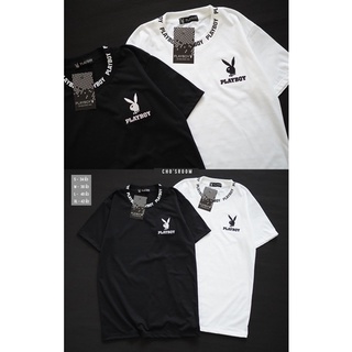 พร้อมส่ง 🏡 เสื้อยืดเพย์บอย playboy งานปักดีเทลคอ ป้าคอตตอล สวยมาก