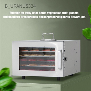 Urattna🥝🥝เครื่องอบแห้งอาหารไฟฟ้า สเตนเลส 400W 6 ถาด สําหรับผัก ผลไม้