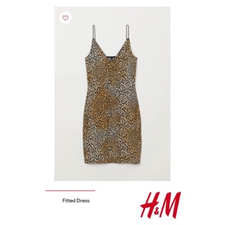 Fitted Dress-Beige/Leopard Print (มือ2)ของแท้💯%