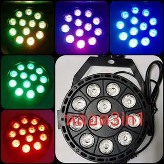 โคมไฟพาร์ LED รุ่น 12 ดวง RGB หลอด 3 in 1